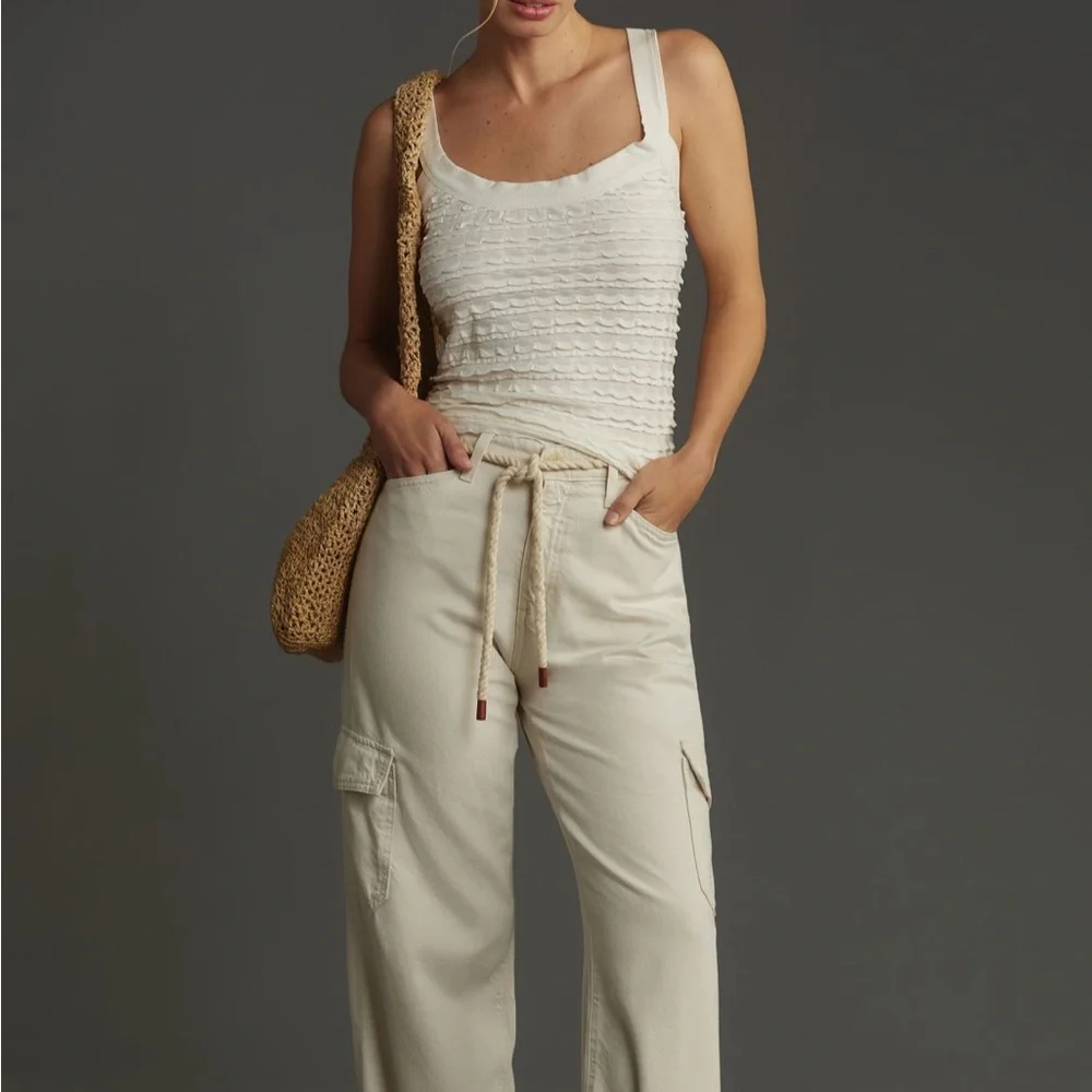 By Anthropologie Scoop Neck Ruffled Tank - Picture 4 of 8